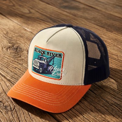 Cap - Black River Tow Trucker (cream/blue/orange)