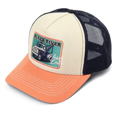 Cap - Black River Tow Trucker (cream/blue/orange)