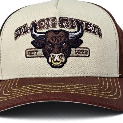 Cap - Black River Cow Trucker (cream/brown)