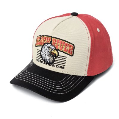 Cap - Black River Falcon Trucker (cream/red/black)