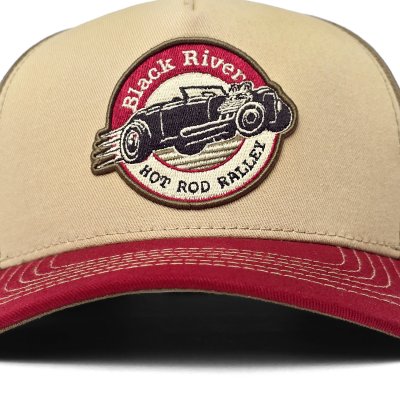 Cap - Black River Rebel Trucker (beige/green/red)