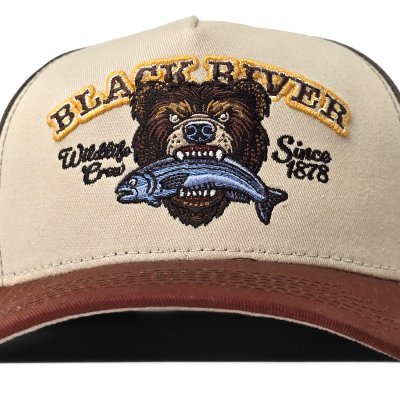 Cap - Black River Wildlife Crew Trucker (beige/green/brown)