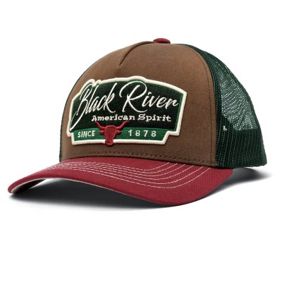 Cap - Black River Outlaw Trucker (brown/green/red)