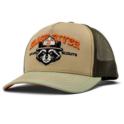 Cap - Black River Racoon Trucker (beige/green)