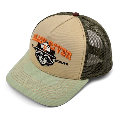 Cap - Black River Racoon Trucker (beige/green)