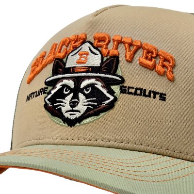 Cap - Black River Racoon Trucker (beige/green)