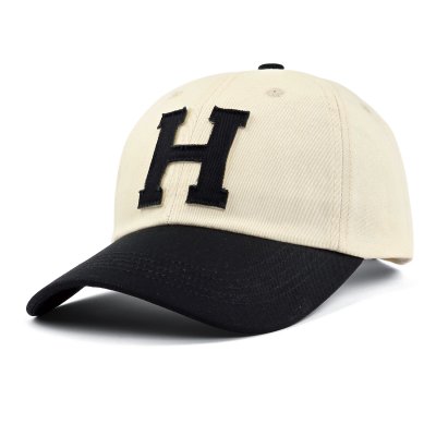 Cap - Gårda Letter Cap 'H' (cream/black)