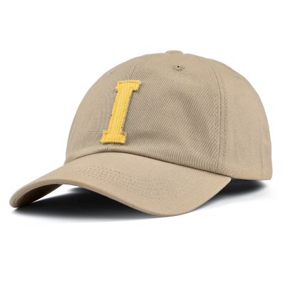 Cap - Gårda Letter Cap 'I' (beige/yellow)