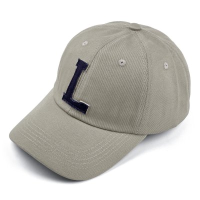 Cap - Gårda Letter Cap 'L' (light grey/blue)