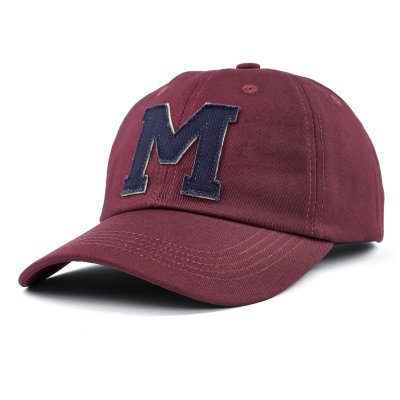 Cap - Gårda Letter Cap 'M' (burgundy/blue)
