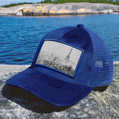 Caps - Gårda Velvet Trucker Paris (blue)