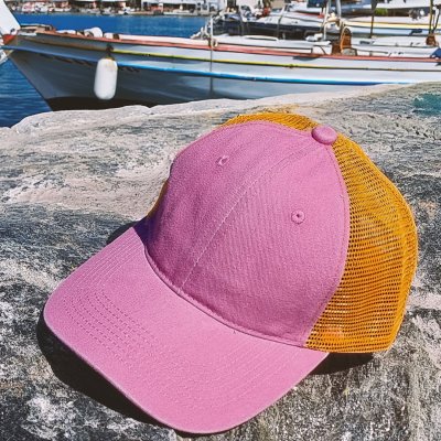 Caps - Gårda Finley Washed Trucker (pink/orange)