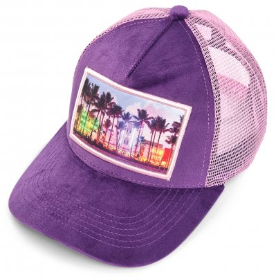 Caps - Gårda Velvet Trucker Miami Beach (purple)
