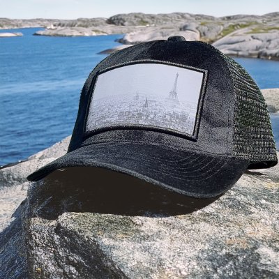 Caps - Gårda Velvet Trucker Paris (black)