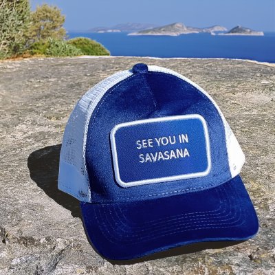 Caps - Gårda Velvet Trucker Savasana (blue)