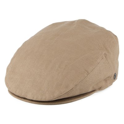 Flat cap - Jaxon Hats Linen Flat Cap (camel)