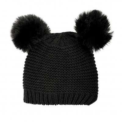 Beanie and Mittens Kids - Gårda Målilla Knitted Set (black)