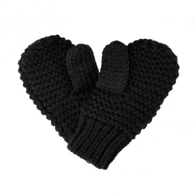 Beanie and Mittens Kids - Gårda Målilla Knitted Set (black)