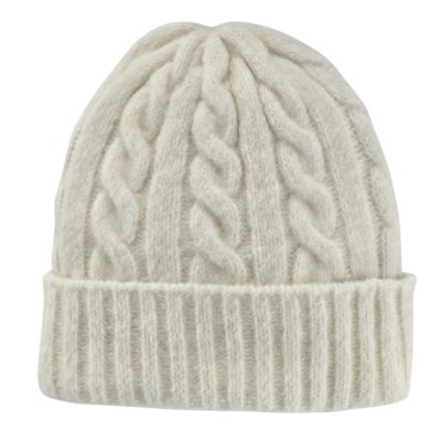 Beanies - Gårda Bad Gastein Cable Knit Wool Mix Beanie (white)