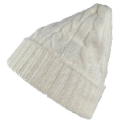 Beanies - Gårda Bad Gastein Cable Knit Wool Mix Beanie (white)