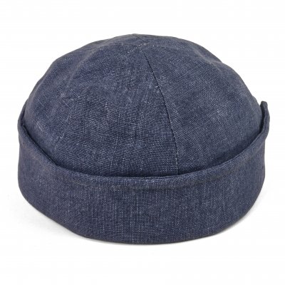 Beanies - Gårda Cavo Linen Docker Beanie (blue)