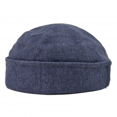 Beanies - Gårda Cavo Linen Docker Beanie (blue)