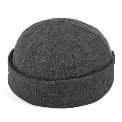 Beanies - Gårda Cavo Linen Docker Beanie (Dark Grey)