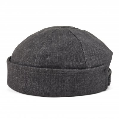 Beanies - Gårda Cavo Linen Docker Beanie (Dark Grey)