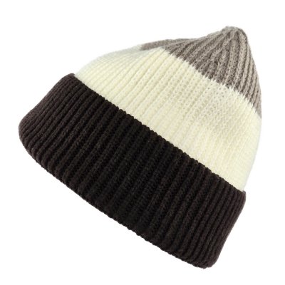 Beanies - Gårda Courchevel Merino Wool Beanie (beige/off white/brown)