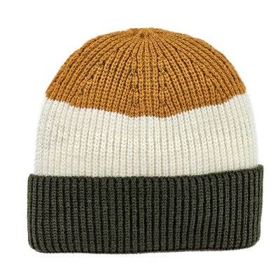 Beanies - Gårda Courchevel Merino Wool Beanie (green/off white/mustard)
