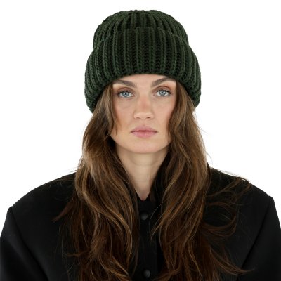 Beanies - Gårda Ebene Wool Mix Beanie (dark green)