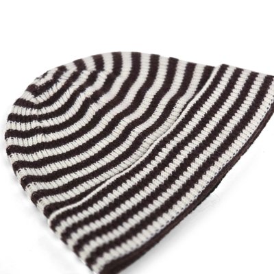 Beanies - Gårda Saint-Gervais Striped Wool Mix Beanie (brown/white)