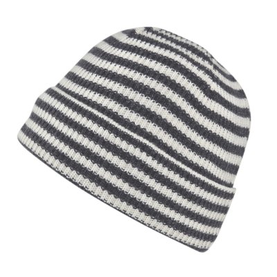 Beanies - Gårda Saint-Gervais Striped Wool Mix Beanie (dark grey/white)