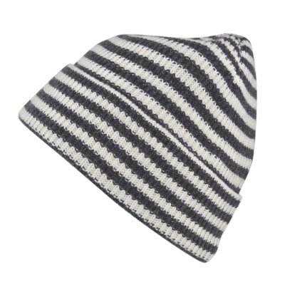 Beanies - Gårda Saint-Gervais Striped Wool Mix Beanie (dark grey/white)