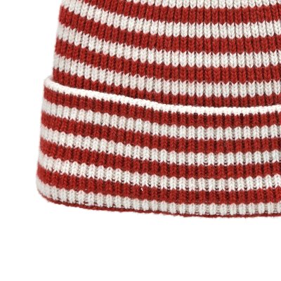 Beanies - Gårda Saint-Gervais Striped Wool Mix Beanie (red/white)