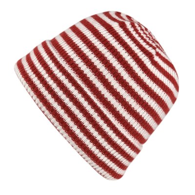 Beanies - Gårda Saint-Gervais Striped Wool Mix Beanie (red/white)