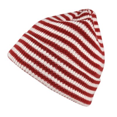 Beanies - Gårda Saint-Gervais Striped Wool Mix Beanie (red/white)