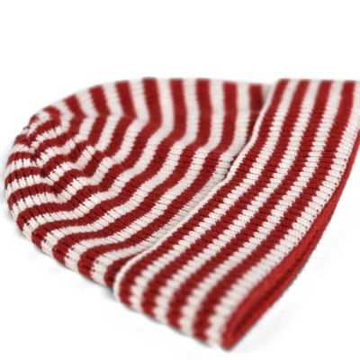 Beanies - Gårda Saint-Gervais Striped Wool Mix Beanie (red/white)
