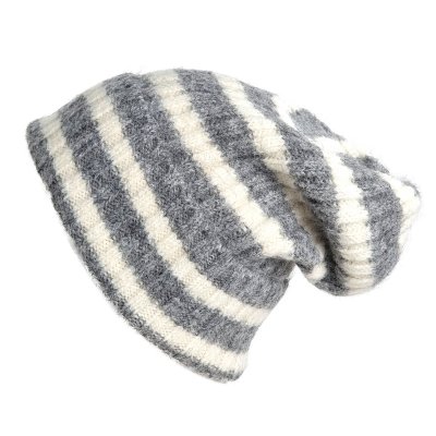 Beanies - Gårda Isfjord Slouch Beanie (grey/white)