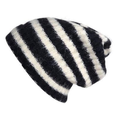 Beanies - Gårda Isfjord Slouch Beanie (black/white)