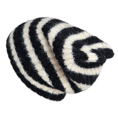 Beanies - Gårda Isfjord Slouch Beanie (black/white)