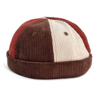Beanies - Gårda Lockport Docker Beanie (brown/red/cream)