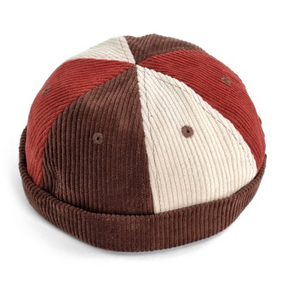 Beanies - Gårda Lockport Docker Beanie (brown/red/cream)