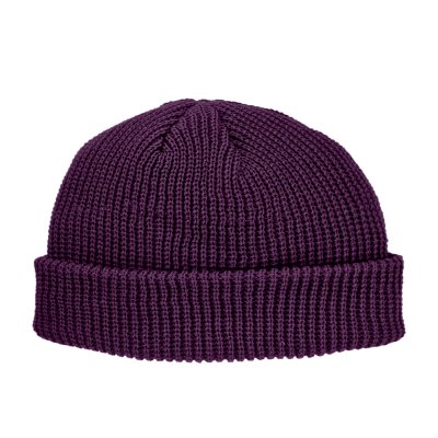 Beanies - Gårda Loxley Knitted Docker Beanie (purple)