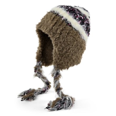 Beanies - Gårda Quellon Knit Earflap Beanie (brown/multi)