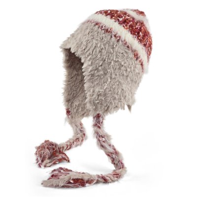 Beanies - Gårda Quellon Knit Earflap Beanie (white/red)