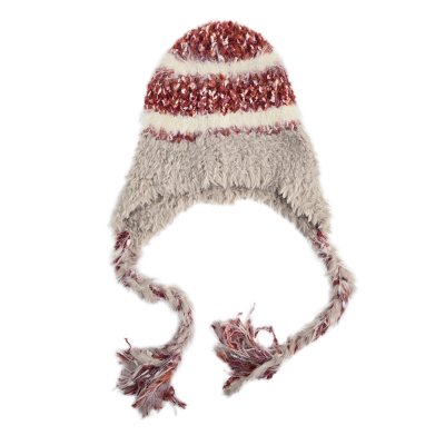 Beanies - Gårda Quellon Knit Earflap Beanie (white/red)