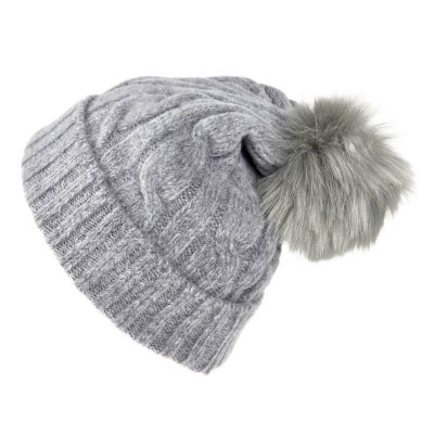Beanies - Gårda Saas-Fee Cable Knit Wool Mix Beanie (grey)