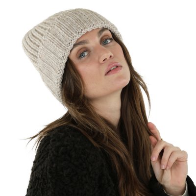 Beanies - Gårda Val d'Isère Wool Mix Beanie (light beige)