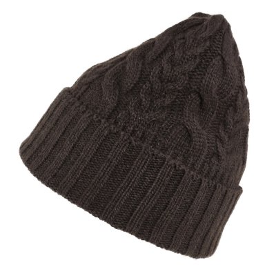 Beanies - Gårda Villars Cable Knit Wool Mix Beanie (brown)